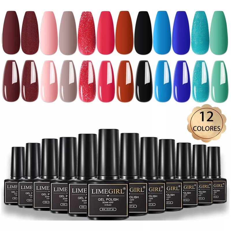 Creative Home Geles Semipermanente Esmaltes Gama De 12 Uñas Gelesh