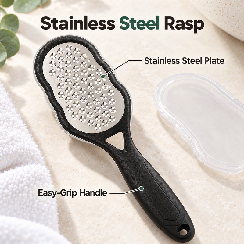 Stainless Steel Foot File Callus Remover – Manual Heel Rasp