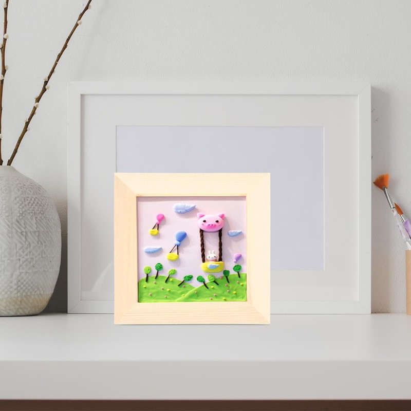 NUOBESTY Pack of 12 Unpainted Wood Picture Frames DIY Wooden