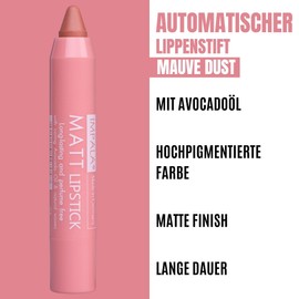 Impala - Automatischer Lippenstift Mauve Powder Nº 04 | Langanhaltender matter Lippenstift | Feuchtigkeitsspendender Lippenstift mit cremiger Textur und Balsam-Effekt