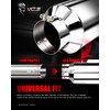 MZS Exhaust Tips, Stainless Steel 4" Inlet 8" Outlet 15"