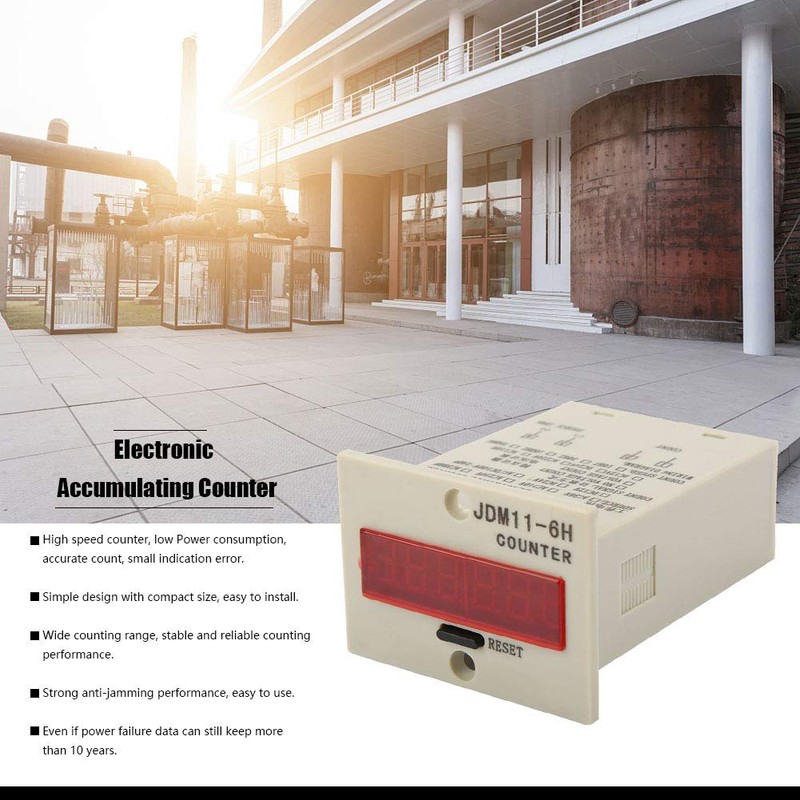 Jdm11-6H Digital Counter 6 Digit Display, 24V 12V DC Electronic