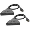 2Pcs HDMI Splitter 3 Port 4Kx2K MultiFunctional Hub Box Switcher