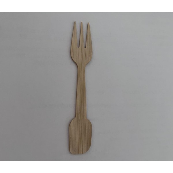 Bamboo Cutlery - 200PK Forks Spatula 2 in 1 4.7"