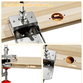 Yornoli 35 mm Hidden Hinge Gauge, Drilling Template Furniture Construction, Pot Hinge Template