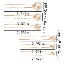Wedding Pearl Hair Pins for Women Bride Pearl Hair Clips Accessories for Women U Shape Hair Pin Barrettes for Girls Bridesmaid Hair Pearls Pin for Bridal Flower Pins for Party Proms Gold Hairpin 18Pcs