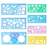 UCEC Ruler Elementary School Student Template with Rolling Ruler, Multi-functional,