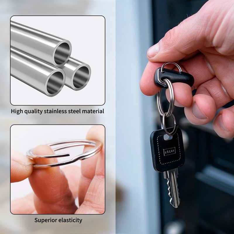 120 Pcs Keyring Rings Split Keyrings, 25mm Key Ring Hoops,