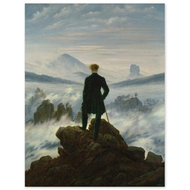 JUNIWORDS Caspar David Friedrich The Wanderer Over the Sea of Mist Poster 60x78cm