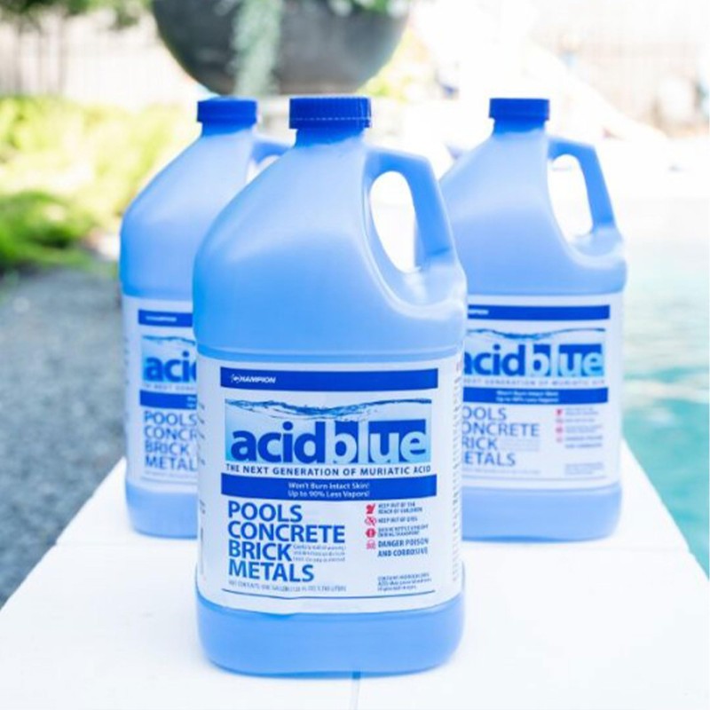 Champion Acid Blue Easy to Use Muriatic Acid for Removal