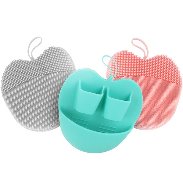 INNERNEED Soft Handheld Silicone Facial Cleansing Brush, Mild Anti-Slip Face