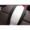 Microfibre leather steering wheel cover Wavy Line Splice X-pattern black