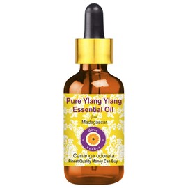 Deve Herbes Pure Ylang Ylang Essential Oil (Cananga odorata) with Glass Dropper Steam Distilled 5ml (0.16 oz)