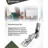 DEKAROX Hettich Door Hinge Set Top and Bottom for Whirlpool