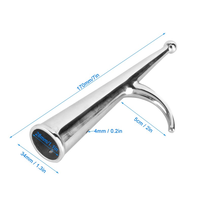 DEWIN Boat Hook, 316 Stainless Steel Boat Hook Replacement 28