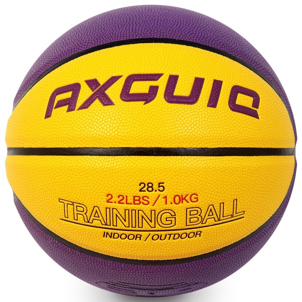 AXGUIQ 2.2LBS Weighted Heavy Training Basketball 28.5" - Size 6