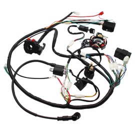 Full Electrics Stator Wiring Harness CDI Coil Solenoid for GY6 125cc 150cc ATV Quad Buggy Go Kart