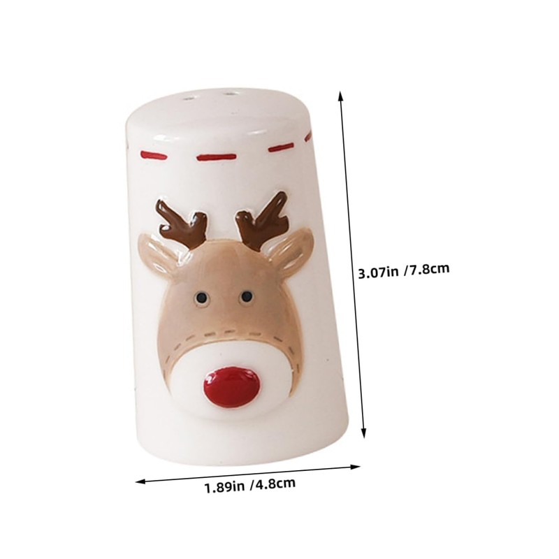STOBAZA Set of 2 Ceramic Salt Pepper Christmas Jar Kitchen