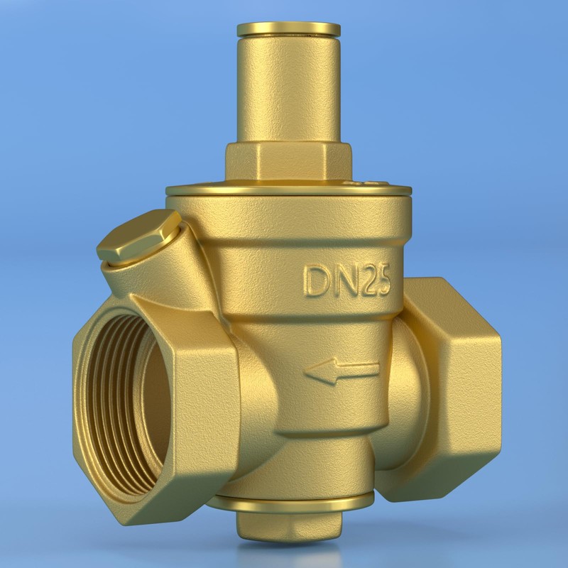 Areyourshop DN25 1" Brass Adjustable Water Pressure Reducing Regulator Valves