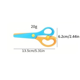 ezkart - Children Safety Scissors Set Preschool Toddler Scissors Kids Scissors for Arts & Crafts, Art Craft Child-Safe Scissors, Pack of 2 (Random Colours)