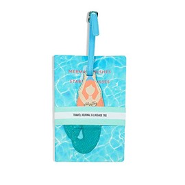 Hang Accessories Mermaid Wishes and Starfish Kisses Travel Journal & Vegan Leather Mermaid Luggage Tag Set