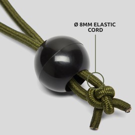 Pluvios - Heavy Duty Bungee Cords with Hooks - 10 Pack – Choice of Sizes - Multi-Purpose Elastic Bungee Straps for Luggage, Roof Racks, Camping - Weatherproof & UV Resistant (4" (10CM) - Green)