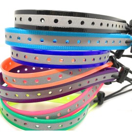 Replacement GPS eCollar with Adjustable Bungee, Multi-Hole Design, and Secure Toggle Closure for Small Dogs (Reflective Blue, Small Neck)