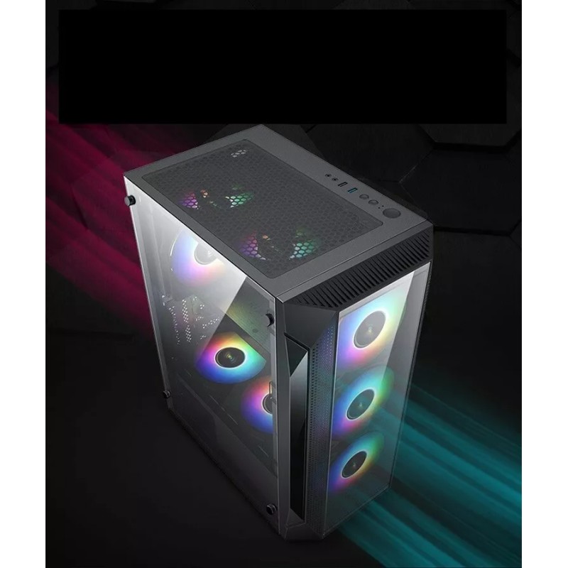 Computer Case Gaming PC case, Condition is new, ATX, M-ATX,