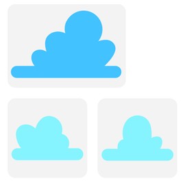 FINGERINSPIRE 3PCS Large Cloud Paint Stencil 2 Size Wall Stencils for Kids Bedroom Decoration Reusable Clouds Stencil Plastic Hollow Out Art Craft Stencils for Painting on Tile, Fabric, Furniture