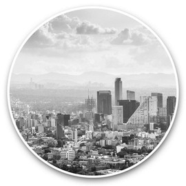 Awesome Vinyl Stickers (Set of 2) 7.5cm (bw) - Mexico City Cityscape Buildings Fun Decals for Laptops,Tablets,Luggage,Scrap Booking,Fridges #43216