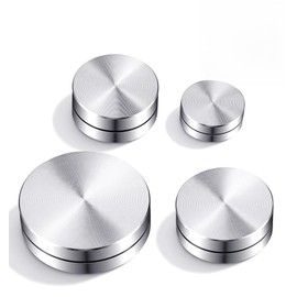 4 Pcs Pottery Trimming Tools, 4 Size Metal Trimming Tools Pottery Clay Spinner Set for Potters & Ceramic Artists, Smooth Rotary Trimmings (Silver, 1.5/1.2/1.0/0.8 Inch)