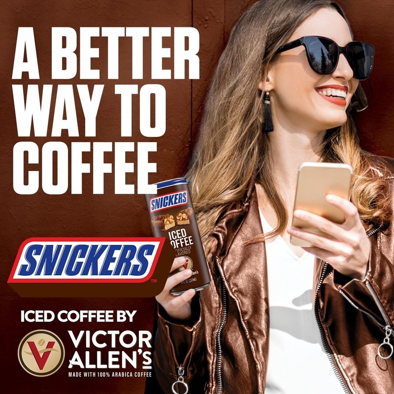 Allen Victor Allen's Coffee Snickers Iced Coffee Latte Ready to