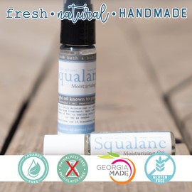 Rinse Bath & Body Squalane Essential Oil Roll On - Pure, Natural Squalane Oil For Face and Body | Light and Fast Absorbing | Cell Elasticity,Lines & Wrinkles | Squalane Oil From Olive Plant |.35oz