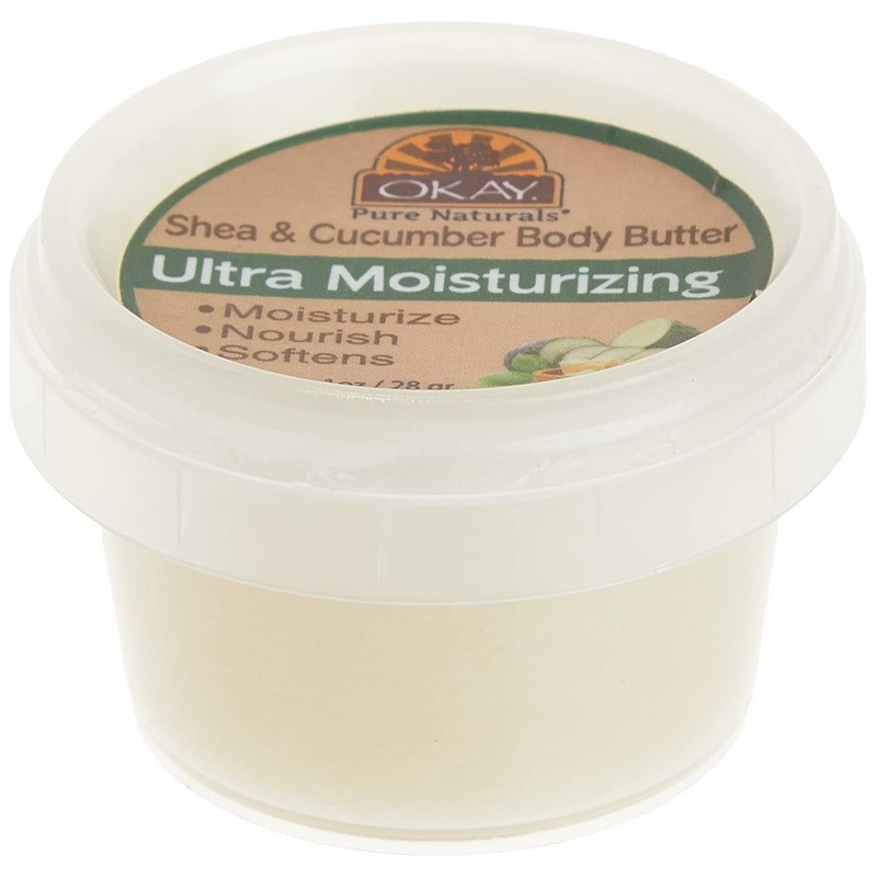 OKAY 100% Natural Shea&Cucumber Body Butter Deep Moisturizing Restores Moisture