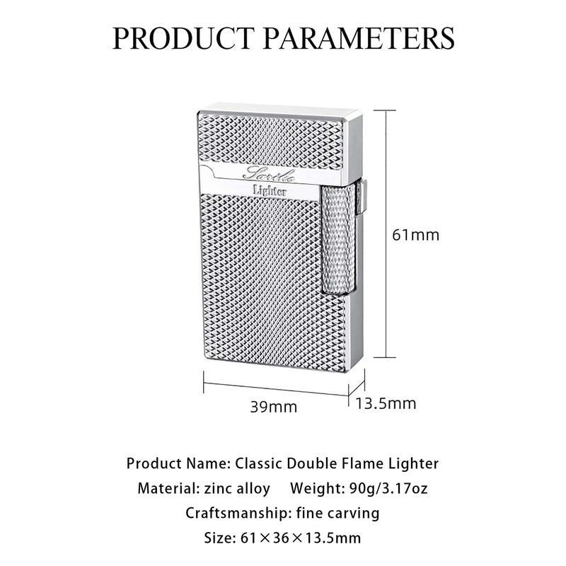 SNYYIAI Dual Flame Mode Classic Lighter, Jet Torch Lighter Soft