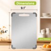 MOHUNIQ Stainless Steel Cutting Boards for Kitchen, Dishwasher Safe Steel
