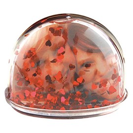 Innova Editions Photo Globe, Standard with Red Heart Flakes, 5x7cm