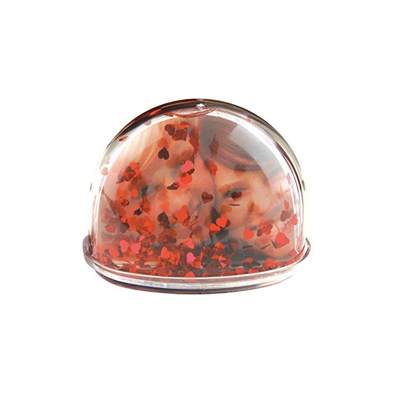 Innova Editions Photo Globe, Standard with Red Heart Flakes, 5x7cm