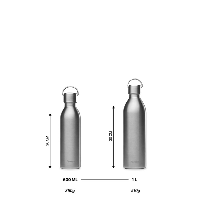 Qwetch - Vacuum Flask Active Matt, Black, 1 L