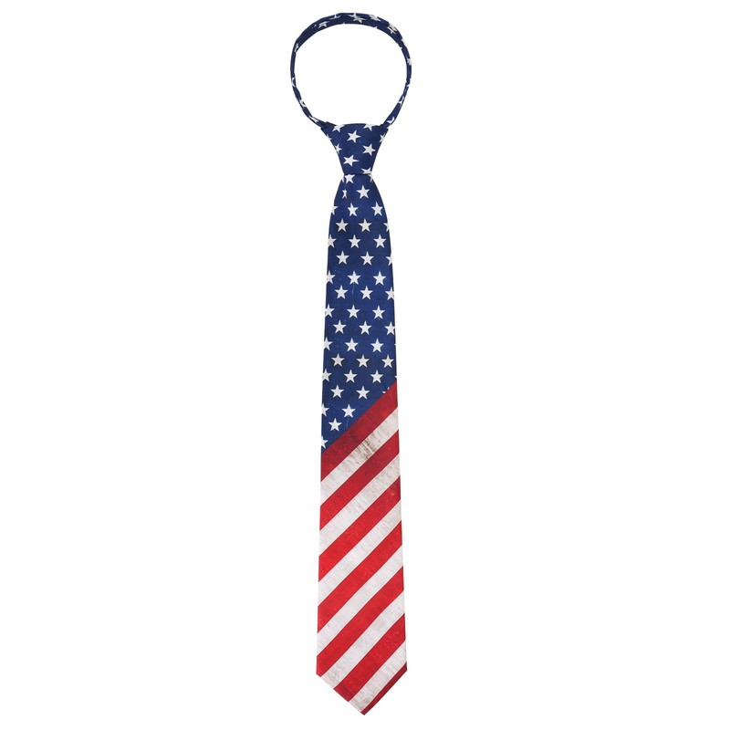 UETLRO Pre Tied Adjustable Men's Patriotic Neckties American Flag Ties