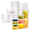 Supreme Deli Plastic Storage Containers with Lids 8oz, 16oz, 32oz