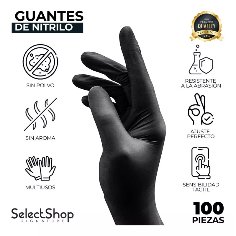 Guantes De Nitrilo Vinil Libre De Latex Sin Polvo Azul