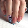 2 calcomanías 3D para uñas de estilo tropical, palmera de