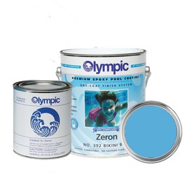 Kelley Technical Coatings Olympic Pool Paint - Zeron - Bikini Blue - 1 Gallon - two-part epoxy swimming pool paint - one-coat for plaster, fiberglass, steel and aluminum pools.