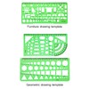 6 Pieces Plastic Measuring Templates Building Formwork Stencils Geometric Drawing