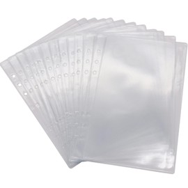 Mogoostry A5 Clear Sheet Protectors 12 Pack 4.9 x 8 Inch A5 Size Plastic Sleeves Page Protectors Top Open Paper Protector for A5 6 Ring Binders, Acid-Free, Archival Safe for Documents and Photos