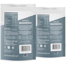VIZANA NUTRITION  Citrato de Magnesio en Polvo (Trimagnesio Anhidro) (Pack-2 Bolsas de 100g), Origen Citrato Alemania