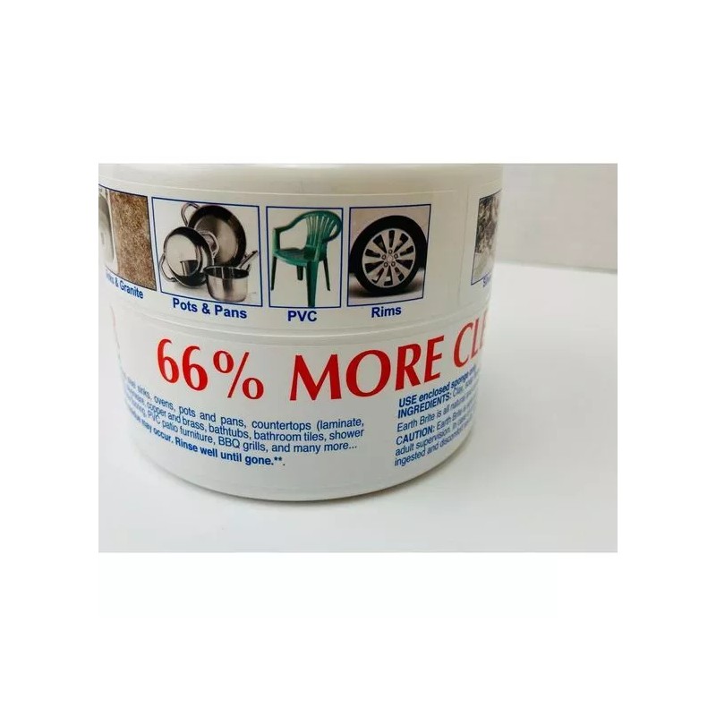 Earth Brite Natural Clay Based Cleaner Jumbo 17.5oz. 66% More