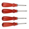 4pcs Leather Edger Professional Trimming Working Kit with Wooden Handle