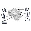 1986-1993 Mustang 5.0 Engine Spark Plug Wiring Clips and Separators
